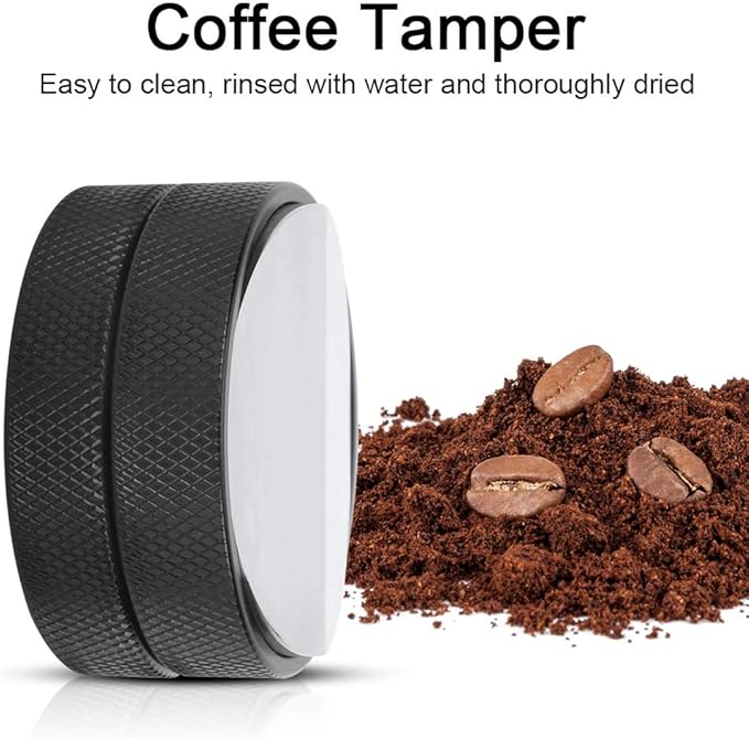 Professional Stainless Steel Coffee Press 58mm Heavy Duty Rustproof Tamper Tool for Espresso Machine Barista Home Use