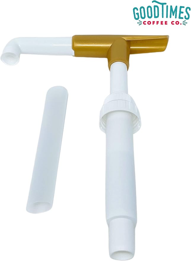 Sauce Pump Dispenser (Pack of 2), Fits 87.3 to 90.4 Ounce Bottles, Gold