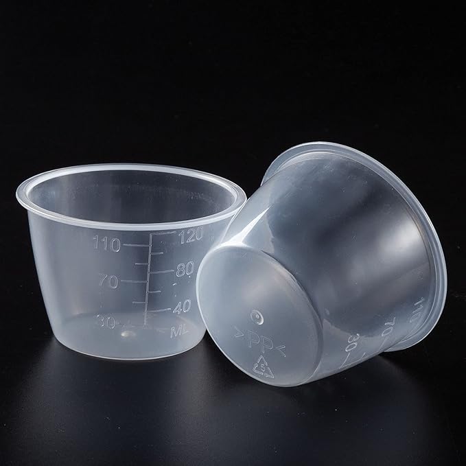 5pcs Plastic Transparent Rice Measuring Cup 120ml Rice Cooker Measuring Cup for Dry and Liquid Ingredients