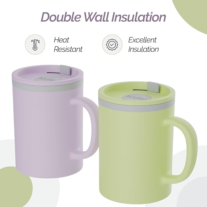 Copco Iconic Desk Mug 16 Oz - Purple & Yellow, Set of 2 - Image 3