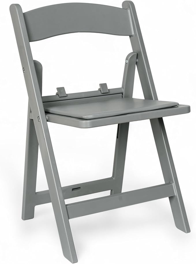Flash Furniture Hercules Kids Resin Folding Chair, Gray | Vinyl Padded Seat, Lightweight, Indoor/Outdoor, HERCULES Series by FlashFurniture