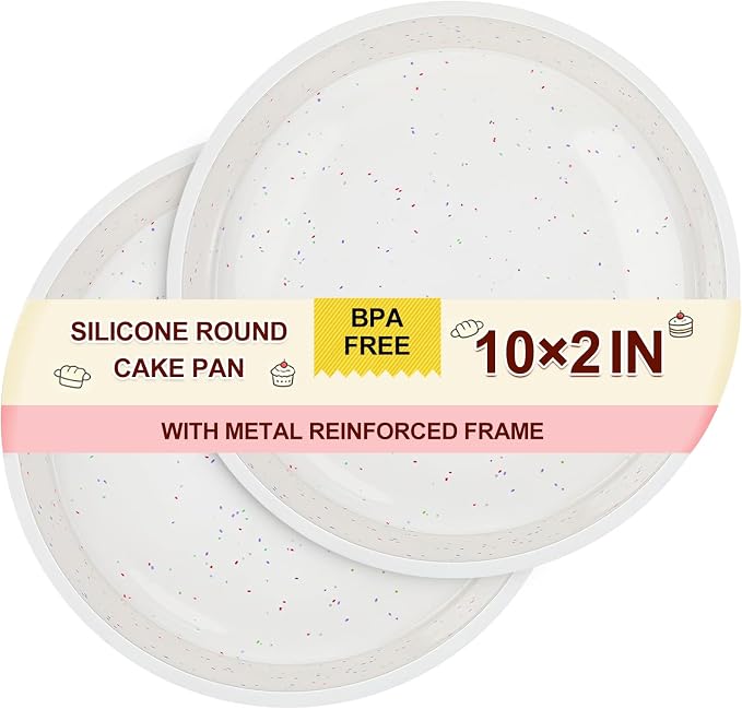 CAKETIME Silicone Round Cake Pan with Metal Reinforced Frame by CAKETIME