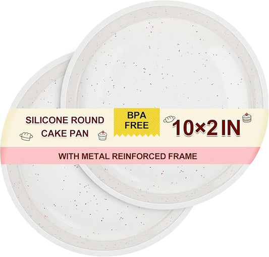CAKETIME Silicone Round Cake Pan with Metal Reinforced Frame by CAKETIME