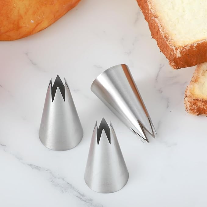 5Pcs 1M Cake Piping Tips, Cake Decorating Tips Seamless Icing Tipss Cupcake Piping Tipss Baking Tools for DIY Art