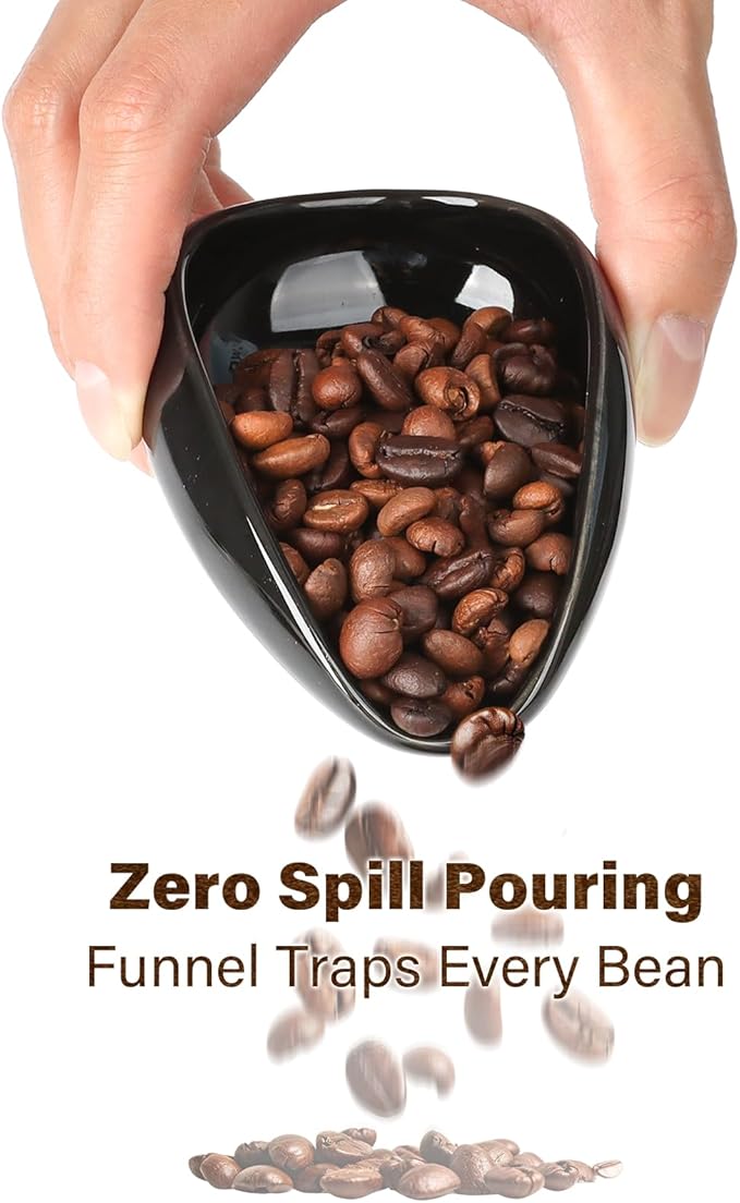 KitchenTour Ultimate Coffee Kit - Ceramic Coffee Bean Dosing Cup + Anti-Static Sprayer + Grind Size Ruler - 3-in-1 Pro Set: Measure, Spray, Validate