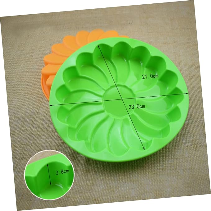 LABRIMP 2pcs Round Silicone Cake Mold Pan Non-stick Bakeware for Quiche Tart and Flexible Silicone Mixed Colors for Home Professional Baking - Image 4