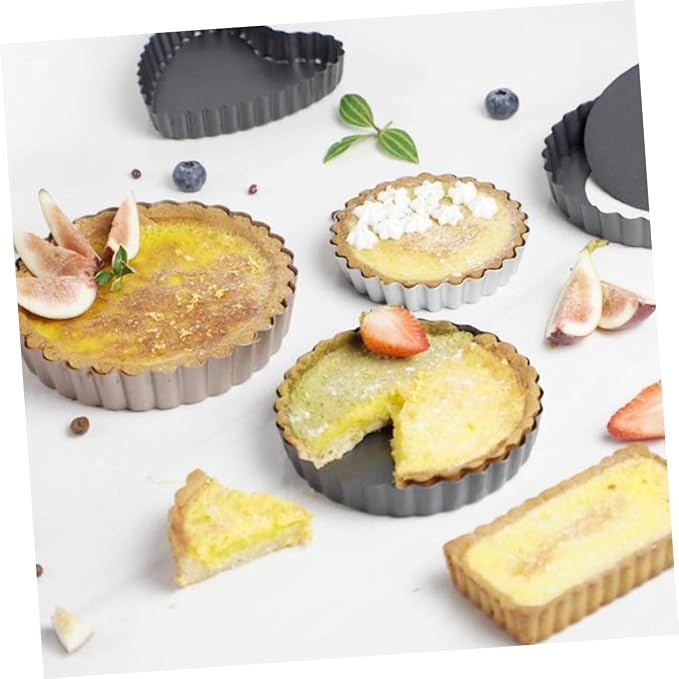 SOLUSTRE 1set Tart Molds for Home Kitchen for Bread Pizza Cakes and Desserts Made of High Grade 2pcs - Image 6