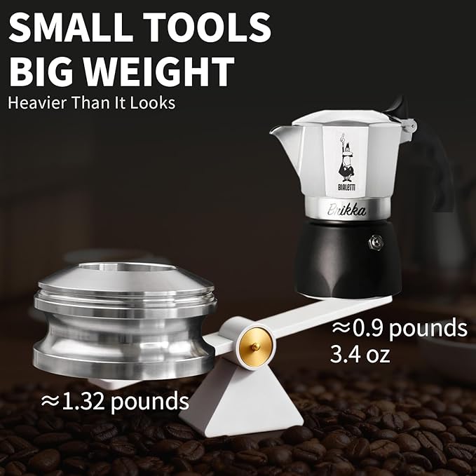 Coffee Tamper for Moka Pot, 304 Stainless Steel Espresso Coffee Tamper, Espresso Dosing Funnel Compatible with Aluminum Espresso stovetop Moka Pot (Silver)