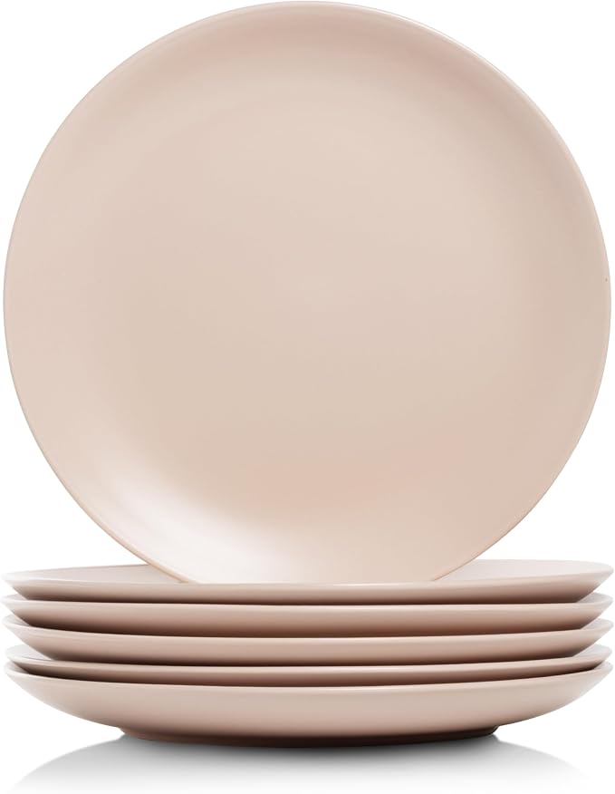 10 Strawberry Street Wazee Matte Coupe Dinnerware, Dinner Plate, Blush, Set of 6 by 10StrawberryStreet