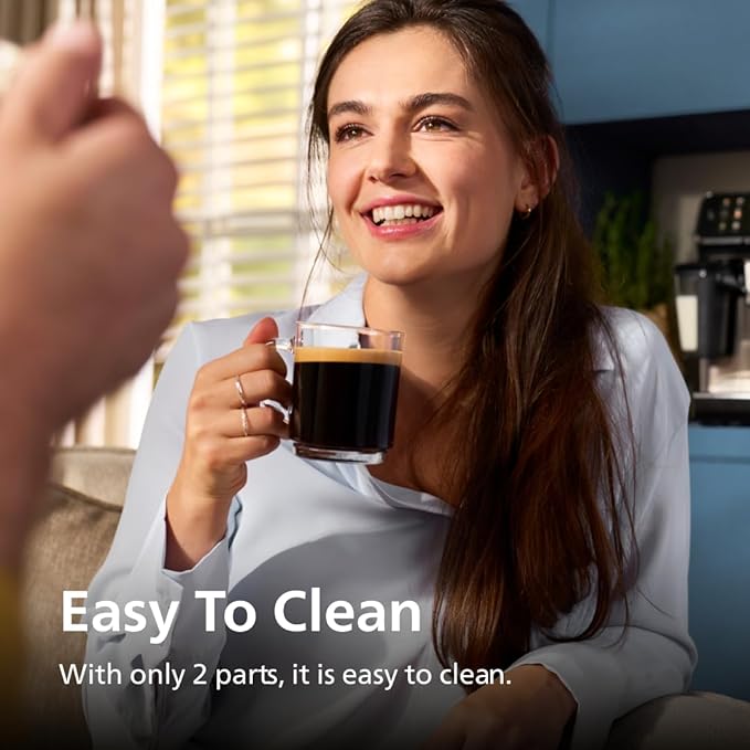 Philips 3300 Series Fully Automatic Espresso Machine with integrated milk frother and grinder, 5 Hot & Iced Coffee Pre-Sets, 40% Quieter SilentBrew, 15-Bar Pressure, Glossy Black (EP3326/90) | Integrated milk frother, Grinder, 5 Hot & Iced Coffee Pre-S... - Image 5