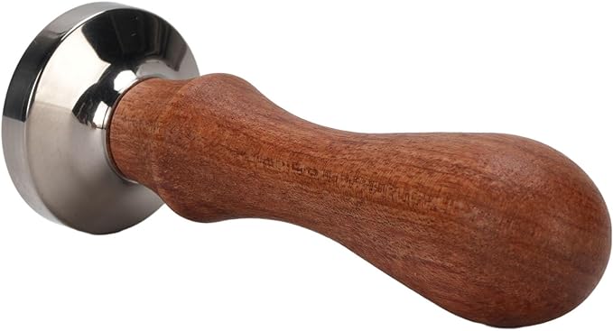 30mm Stainless Steel Espresso Tamper: Coffee Tamper with Wooden Handle for Cafe and Home Use
