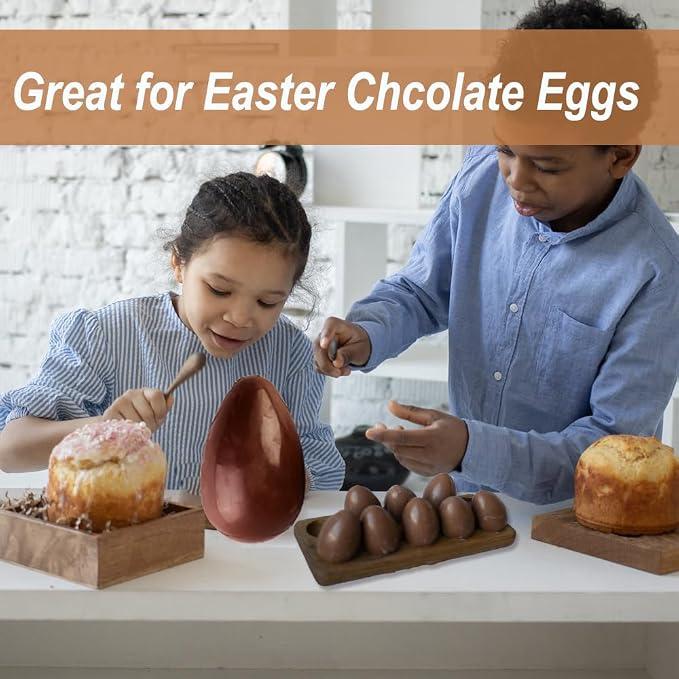3 Pack 3D Big Easter Egg Silicone Molds, 5 Cavity Egg Shape Non-stick Baking Molds Tray DIY Baking Tool Easter Egg Pan for Chocolate Cake Dessert Muffin Mousse Pastry Handmade Soap Crayons - Image 5
