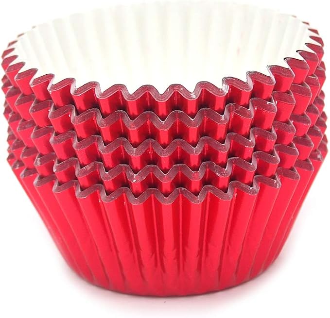 Standard Red Foil Cupcake Liners Muffin Baking Cups for Party and More, 100-Count - Image 5