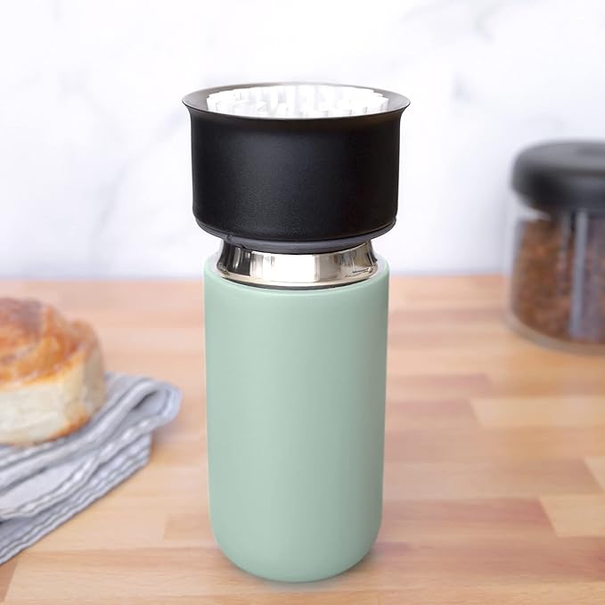 Fellow Carter Move Ceramic Lined Travel Coffee Mug 12 oz Stainless Steel | No Metallic Taste Coffee Tumbler, Leak-Proof Lid, Dishwasher Safe, Hot 12Hr Cold 24Hr, BPA-Free, Fits Cup Holders, Mint Chip - Image 5
