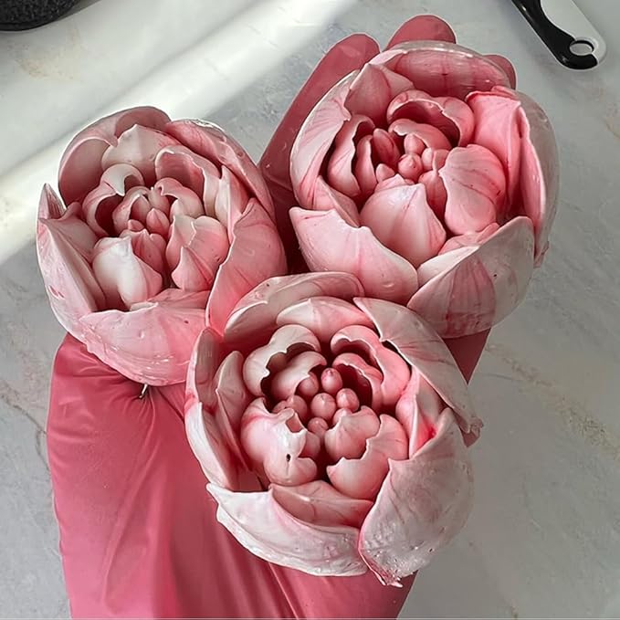 5 Pieces Stainless Steel Extra Large Russian Piping Tips Set,Flower Icing Nozzles with 1 Cleaning Brush for Making Marshmallows,Cupcakes Bouquet,Cream Baking Tools