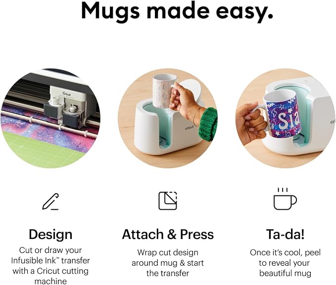 Cricut Ceramic-Coated Mugs, 15 Oz, 36 Count, White - Dishwasher & Microwave Safe, Compatible with Cricut Mug Press & Infusible Ink, Ideal for Crafts and Printing - Image 3