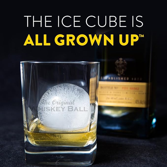 Pack of 2 Monogram Whiskey Ice Ball Maker Mold - Premium Silicone Sphere Mold A to Z letter Engraved - Ideal for Crafting Old Fashioned Cocktails – Easy Release & No Leak Design - ‘O’ letter