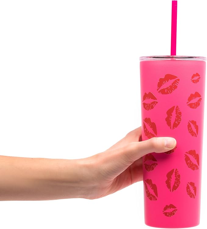 Dragon Glassware x Mean Girls Burn Book Tumbler with Straw & Lid, 24 oz | Vacuum Insulated Stainless Steel Tumbler with Straw & Lid; Double Walled Tumbler; Official Mean Girls Cup - Image 9