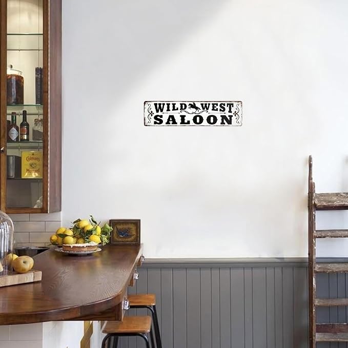 Saloon Sign Western Decor Retro Metal Sign Home Man Cave Garage Bar 4×16 Inches For Home Kitchen Cafe Club - Image 5