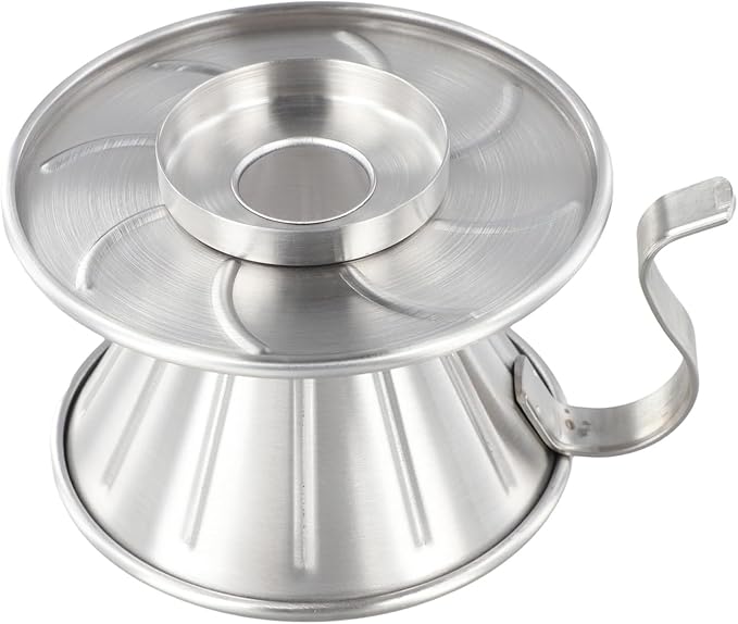 304 Stainless Steel Coffee Dripper with Holder, Reusable Pour Over Filter Cone for Mugs and Jugs, Food Grade Coffee Strainer Cup with Ergonomic Handle, Silver