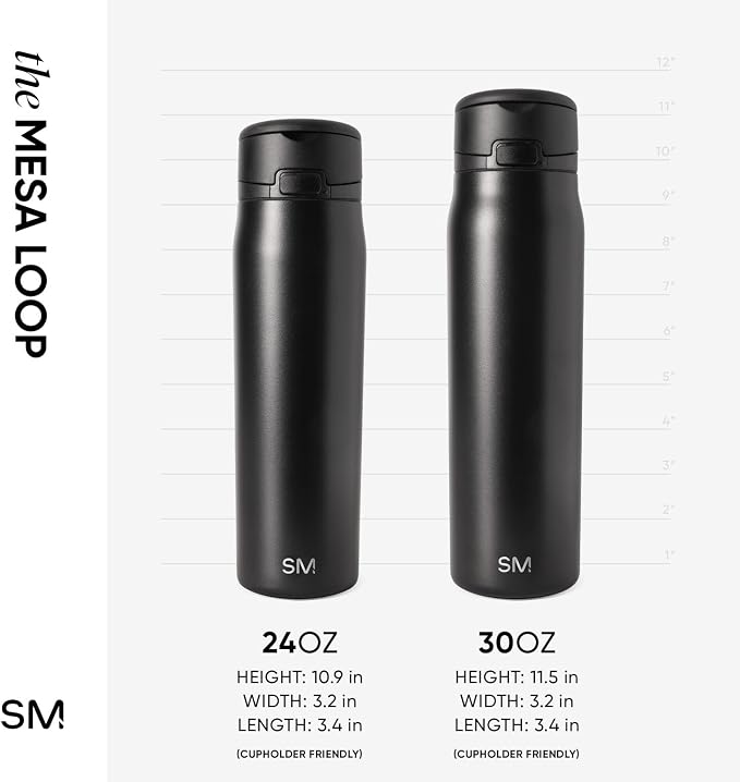 Simple Modern Halloween Water Bottle with Straw |24oz | Spiderweb | Mesa Loop Insulated Water Bottle for School, Sports, Travel | Leak Proof, Stainless Steel, Spiderwebs - Image 9