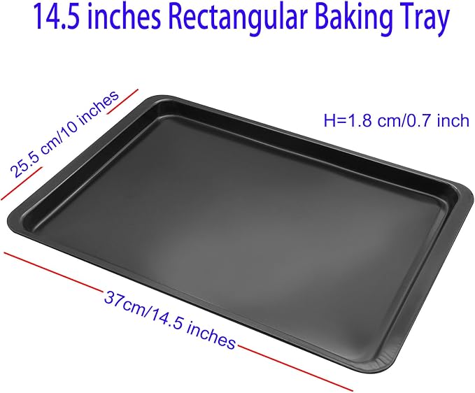 14.5” x 10” Carbon Steel Sheet Pan for Baking or Roasting, Cookie Sheets for Oven, Cookie Pastry Baking Tray, Nonstick Bakeware Pans with Grips - Image 4
