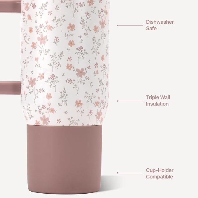 HydroJug Coffee Traveler 20oz Ceramic-Lined Mug with Handle, Magnolia - Image 4