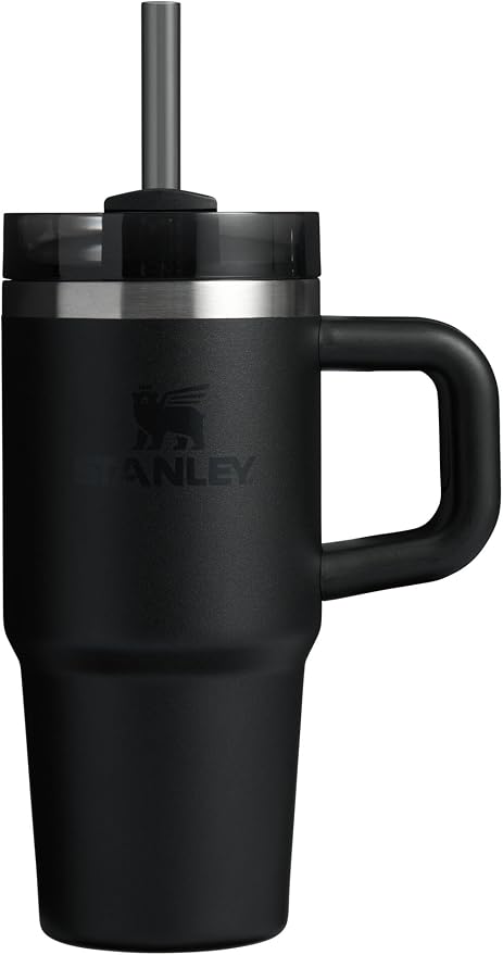 STANLEY Quencher H2.0 Flow State Tumbler, 14 oz, Black 2.0 | Handle and Straw | 3-Position Lid | Cup Holder Compatible for Travel | Insulated Stainless Steel Cup | BPA-Free by Unknown