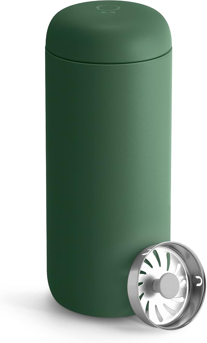 Fellow Carter Move Ceramic Lined Travel Coffee Mug 16 oz - Leak-Proof Lid | No Metallic Taste, Dishwasher Safe, Hot 12Hr Cold 24Hr, Stainless Steel Tumbler, BPA-Free, Fits Cup Holders, Cargo Green by Unknown