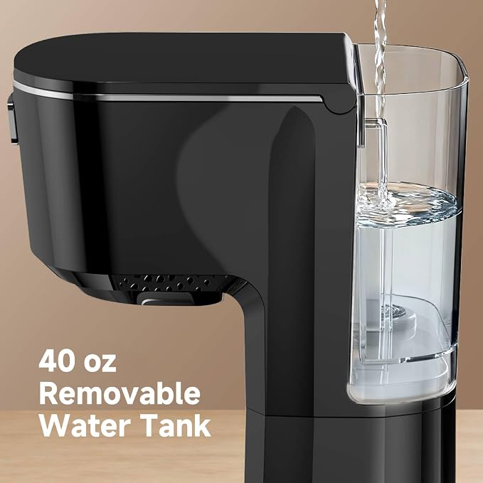 Coffee Maker, 2 in 1 Single Serve Brewer Compatible with K Pods & Ground for Men and Women, 6-24oz and 2-4 Mins Rapid Brew, Compact Coffee Machine for Kitchen Office RV Camping-Black - Image 8