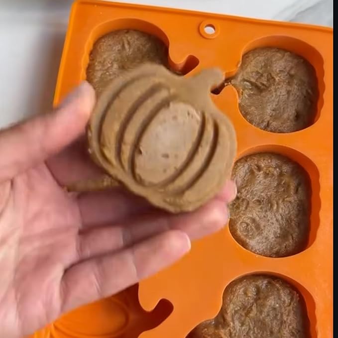 2 Pcs Fall Pumpkin Silicone Molds for Chocolate 3D Pumpkin Silicone Mold Halloween Thanksgiving Candy Baking Molds for Candy Ice Cube Cake Cupcake Decorations Jelly Jello Candle