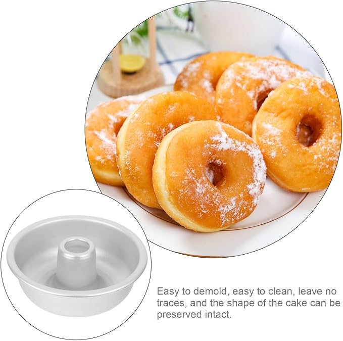 Non-Stick Angel Food Cake Pan Aluminum Round Baking Pan with Central Tube 3.93 X 3.93 X 1.49 in Cake Baking Mold for Pound Chiffon Home Kitchen Desserts - Image 4