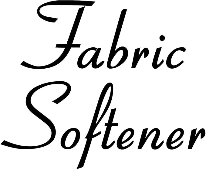 Fabric Softener 4.25w x 3.5h Label | Laundry Room Organization | Die Cut Vinyl Decal | Black Retro Font (Sticker Only) by MinglewoodTrading