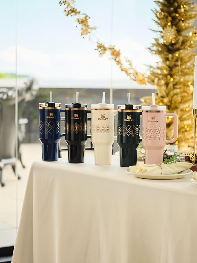 Stanley Quencher H2.O FlowState™ Tumbler 40 oz Nightfall Gloss Deco | Handle and Straw | 3-Position Lid | Cup Holder Compatible for Travel | Insulated Stainless Steel Cup | BPA-Free - Image 7