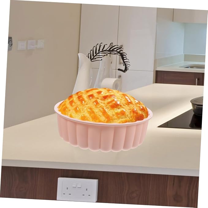 Ciieeo 8-Inch Food-Grade Silicone Round Cake Mold 2-Piece High-Temperature Baking Set for Charlotte Cake Tart and Pie for Home Baking - Image 4