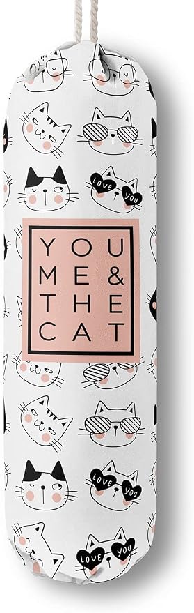 Funny You Me & The Cat, Grocery Bags Holder Organizer For Shopping Bags, Wall Mount Plastic Bags Storage Container Dispensers, Gift For The Preferred Family And Friends by HiLus