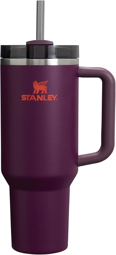 STANLEY Quencher H2.0 Flow State Tumbler, 40 oz, Plum | Handle and Straw | 3-Position Lid | Cup Holder Compatible for Travel | Insulated Stainless Steel Cup | BPA-Free by Unknown