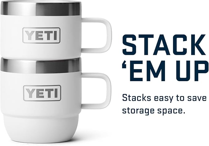 YETI Rambler 6 oz Stackable Mug, Stainless Steel, Vacuum Insulated Espresso/Coffee Mug, 2 Pack - Image 5