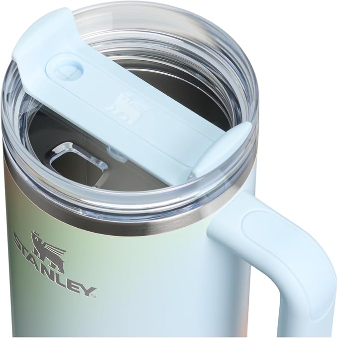 STANLEY Quencher H2.0 Flow State Tumbler, 40 oz, Sunrise Spiral | Handle and Straw | 3-Position Lid | Cup Holder Compatible for Travel | Insulated Stainless Steel Cup | BPA-Free - Image 2