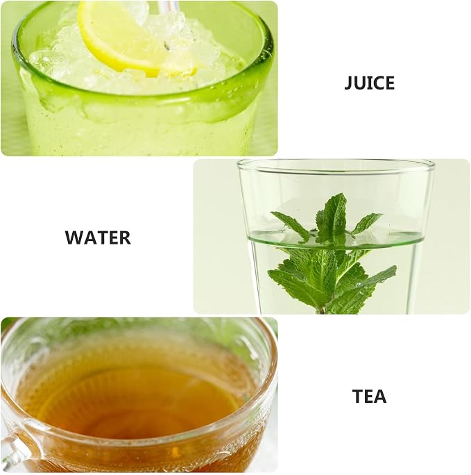 KICHOUSE Amber High Borosilicate Glass Cup and Water Kettle Set Water Bottle and Drinking Tools for Home Office Thanksgiving Parties Picnics Transparent Colored Glassware for Cold Beverages - Image 9