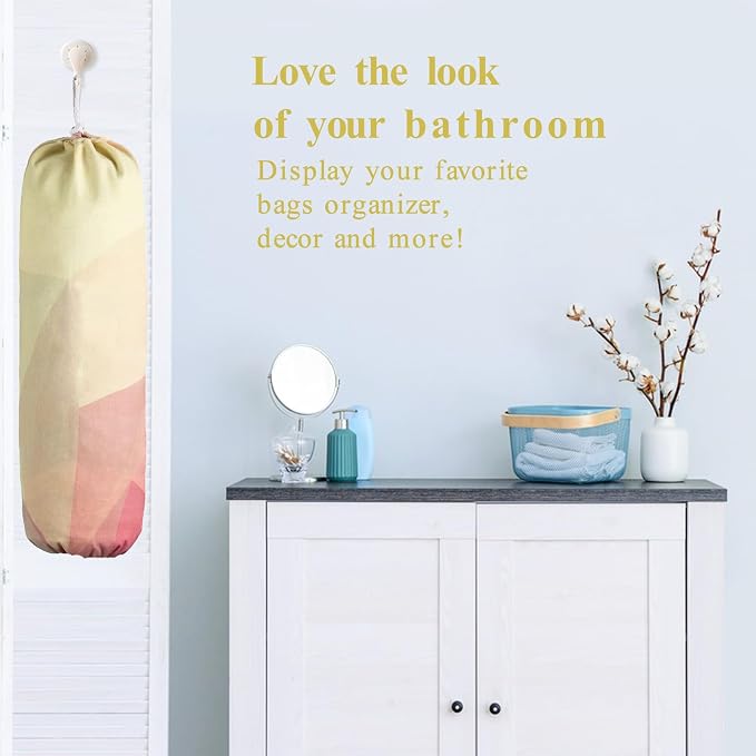 Plastic Bag Holder, Wall Mount Plastic Bag Organizer Dispenser, Heavy Duty Grocery Bag Storage Holder for Home Kitchen Camper (Gradient) - Image 6