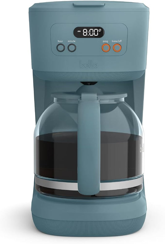 BREW 12-Cup Programmable Coffee Maker with No-Drip Glass Carafe, Surf by bella