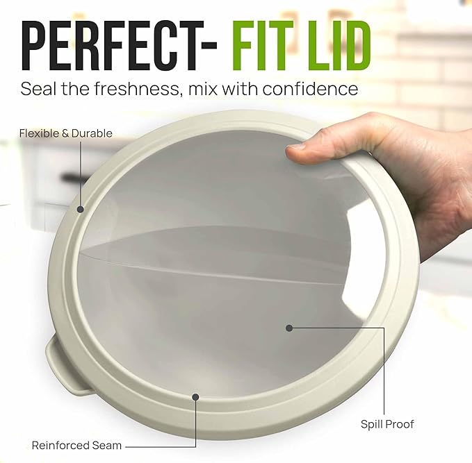 Zulay Kitchen 12 Piece Plastic Mixing Bowls with Leak-Proof Lids Set - Microwave and Freezer Safe Kitchen Mixing Bowls for Preparing, Serving and Storing - Large Nesting Bowls (Midnight Ombre) - Image 4