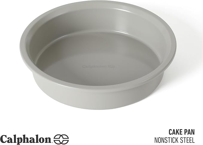 Calphalon Legacy 8 Inch Round Cake Pan, PFA Free Nonstick Bread Pan Bakeware, Heavy Gauge Steel Baking Dish for Even Heating, Oven Safe Round Baking Pan for Cakes, Brownies, Bread - Image 2