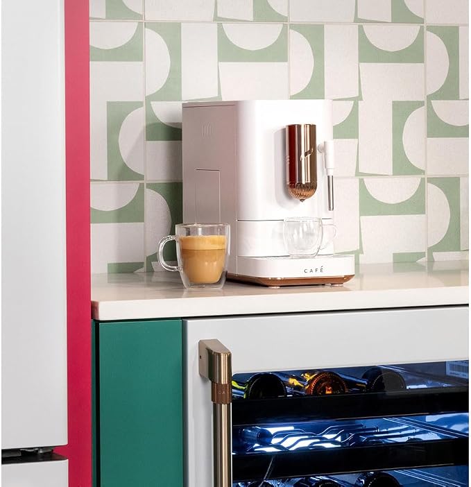 Cafe Affetto Automatic Espresso Machine & Milk Frother with Built In & Adjustable Espresso Bean Grinder, One-Touch Brew in 90 Seconds, Wifi & Smart Connected, Removable 1.2L Water Tank, Matte White - Image 3