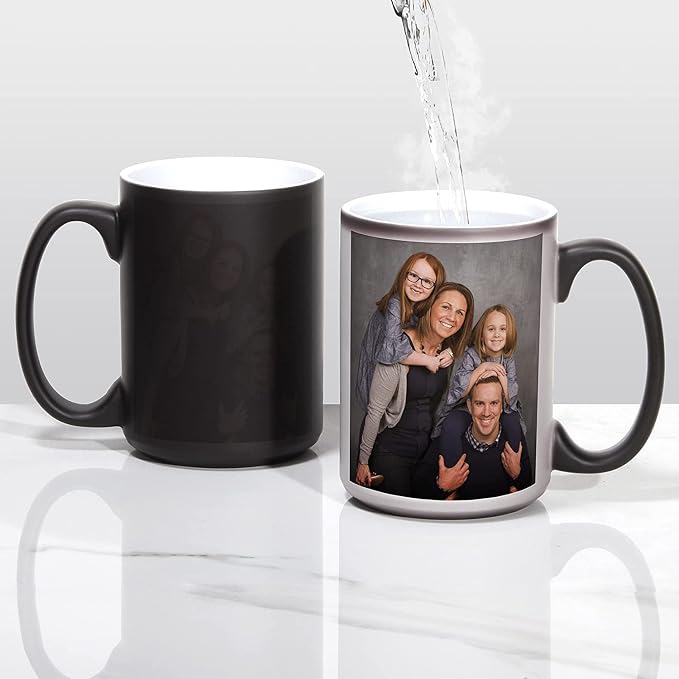 ABBSH Color Changing Mugs, Sublimation Mugs Black Color Changing Coffee Mugs Heat Sensitive Coffee Mugs Tazas Magicas Para Sublimacion 15 OZ With Box Set of 12 - Image 4