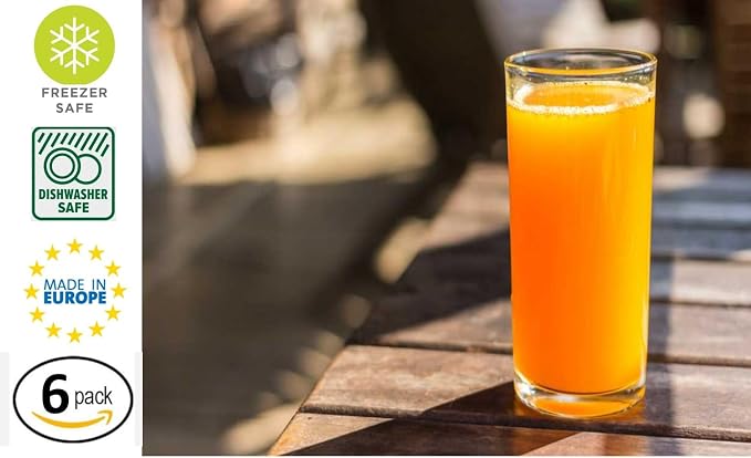 BOHEM'S Small Juice Glasses, Mini Clear Glass Cups Tumblers, Drinking Glassware for Orange Juice, Water, Milk, Coffee, Perfect for Tasting and Small Portions, Set of 6, (6.4 oz) - Image 8