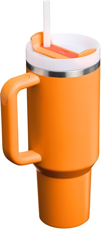 STANLEY Quencher H2.0 Flow State Tumbler, 40 oz, Goldenrod Coral | Handle and Straw | 3-Position Lid | Cup Holder Compatible for Travel | Insulated Stainless Steel Cup | BPA-Free - Image 3