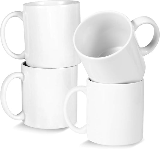 BYCNZB 22oz white Super Large Ceramic Coffee Mugs Large Handles Set of 4 by BYCNZB
