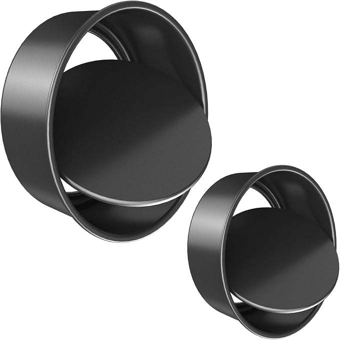 CHEFMADE Bakeware Round Cake Pan 2 Pieces, 6-Inch and 8-Inch with Removable Loose Bottom Nonstick & Quick Release Coating Chiffon Bakeware for Oven and Instant Pot Baking (Black) by CHEFMADE